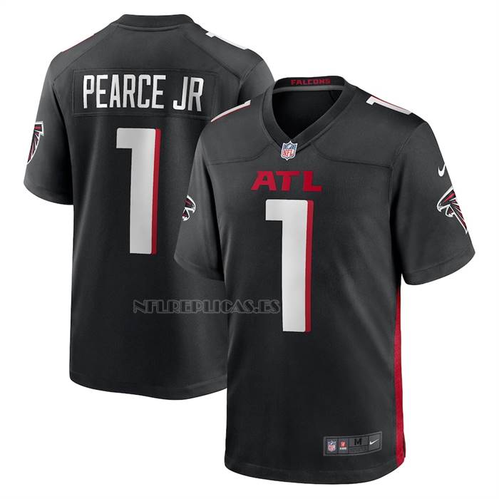 Camiseta NFL Game Atlanta Falcons James Pearce Jr 2025 NFL Draft Negro
